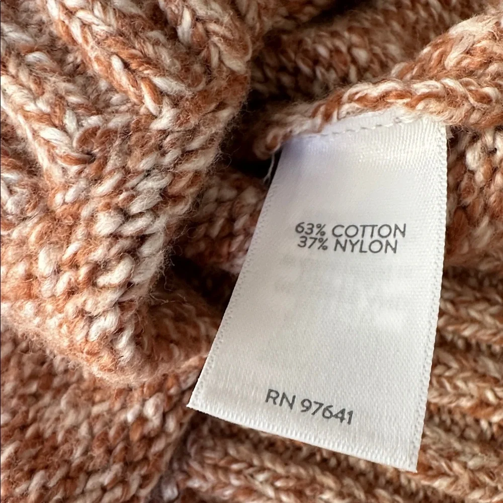 J Jill NWT MarledRib Stitched Boatneck Cotton Blend Sweater Bronze Barley M